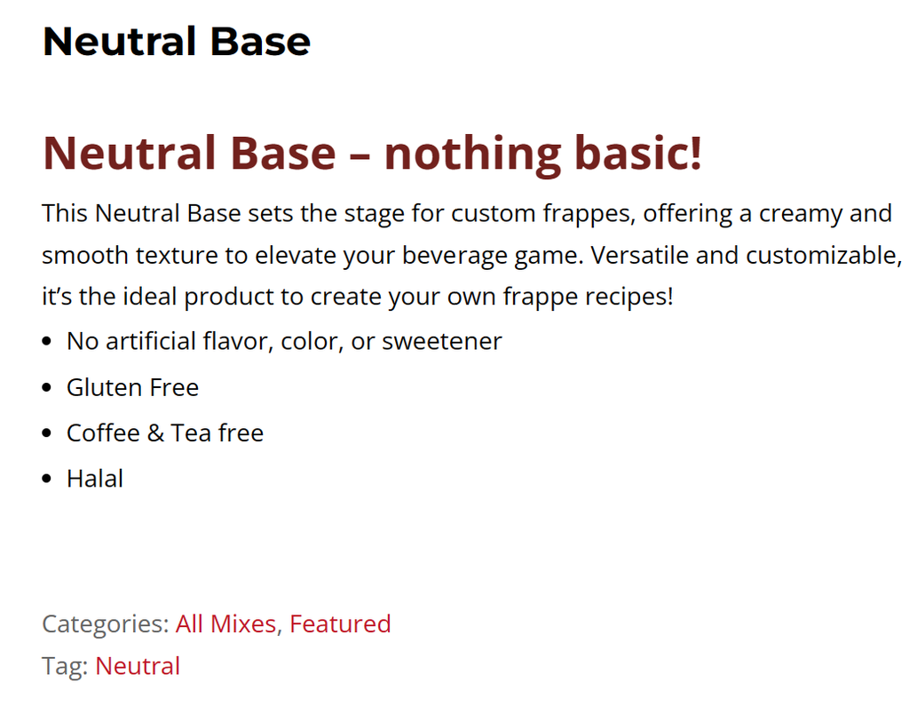 Cappuccine Neutral Base 3lb