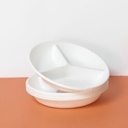 9" Round Deep Plate - D 9"3 Compartment- 1/200- Sugarcane  