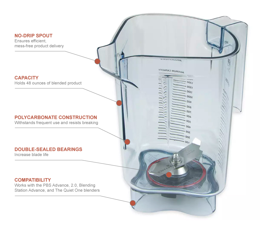 VITAMIX 48oz/1.4L ADV/T/BLD/NO LID