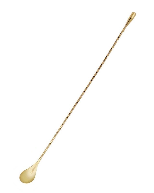 Bar Spoon - Bent Tip 40CM Gold
