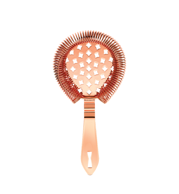 Classic Hawthorne Spring Bar Strainer Copper Plated