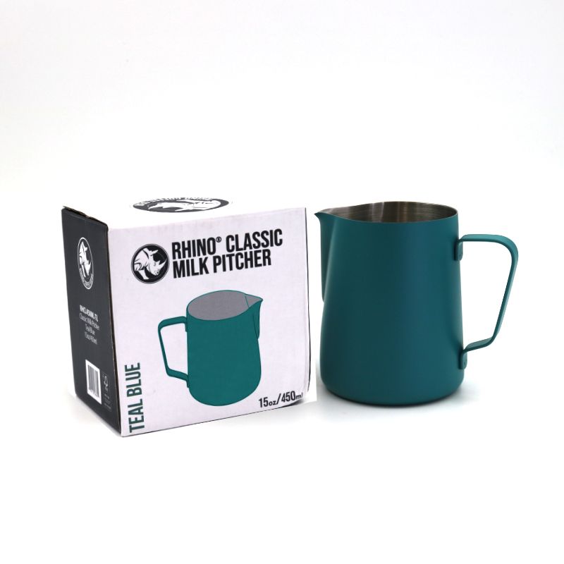 Rhino Classic Milk Pitcher 450ml/15oz - Teal Blue