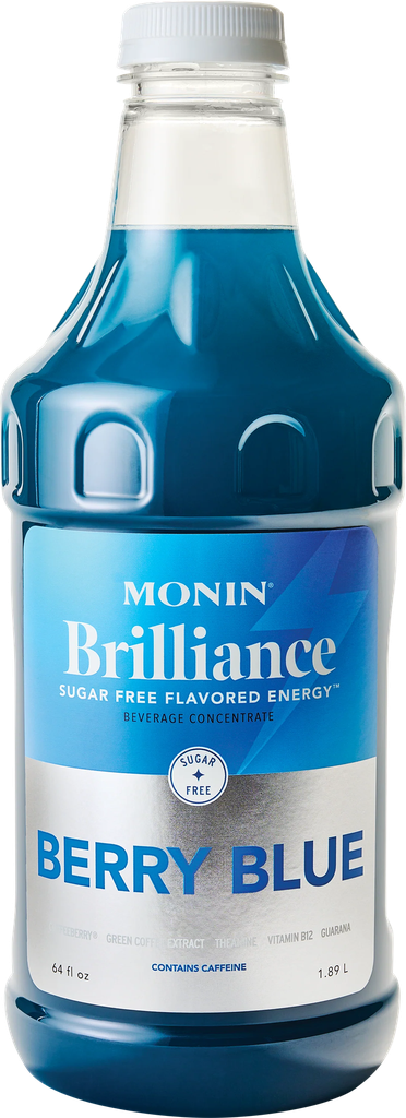 MONIN Brilliance Sugar Free Berry Blue Natural Energy 64oz      