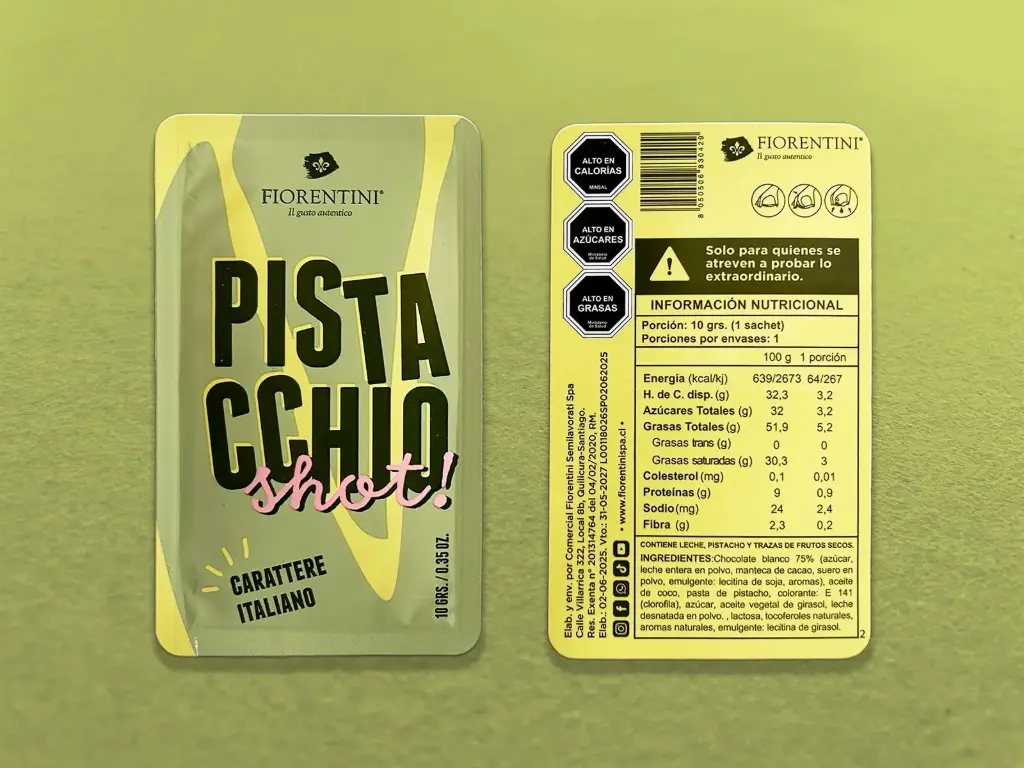 FIORELLA SHOT PISTACHIO 1 sachet de 10gr=0.35oz