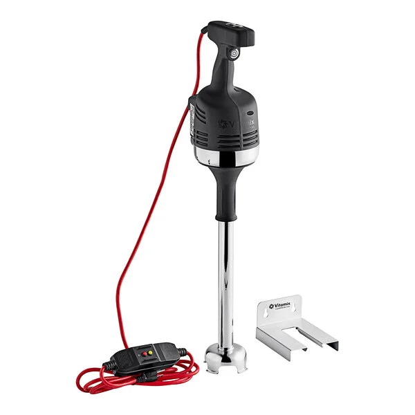 Immersi-Prep 14™ with motor assembly, 14-inch blending wand, 12-foot power cord, and a wall mount
