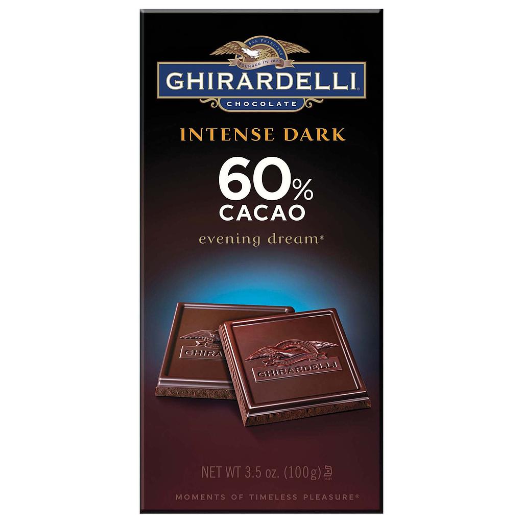 60% Cacao Intense Dark Chocolate Bar 3.5oz