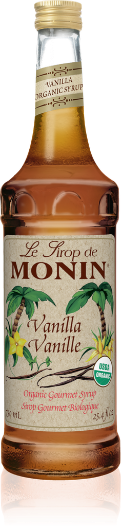 Monin Vanilla Organic Syrups 750mL