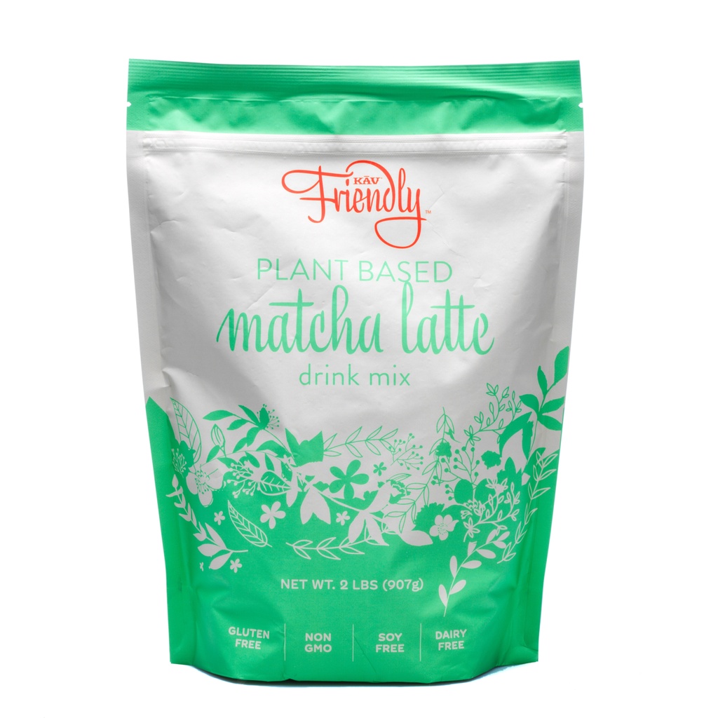 KAV Friendly Matcha Latte Mix Plant Base 2 Lbs
