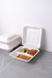 [993CL200] Clam 9x9 - 3 Compartments Clamshell Box1/100