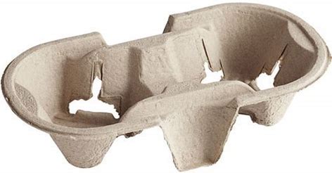 [30498] Pupl Paper 2 Cup Carrier Brown 1/50