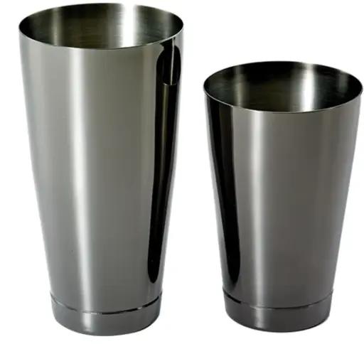 [M37009BK] Set 2 Shakers 18 oz & 28 oz / Gun Metal Black