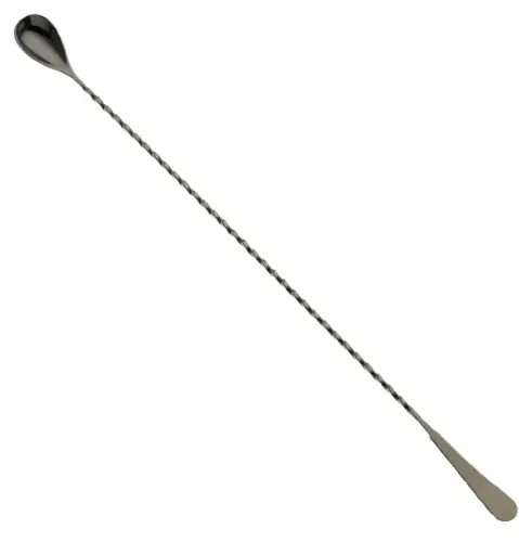 [M37011BK] 17 1/8″ (43.5 cm) Japanese Style Bar Spoon Gun Metal Black