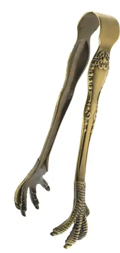 [M37066] 7 7/8″ Talon Ice Tong Antique Bras