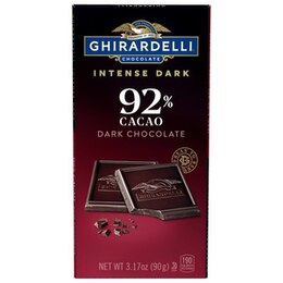 [40434] GHR Intense Dark 92% Cacao Dark Chocolate Bar 3.17oz