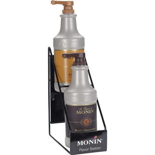 [P787] MONIN 2 Bottle Display Sauces Rack 64oz