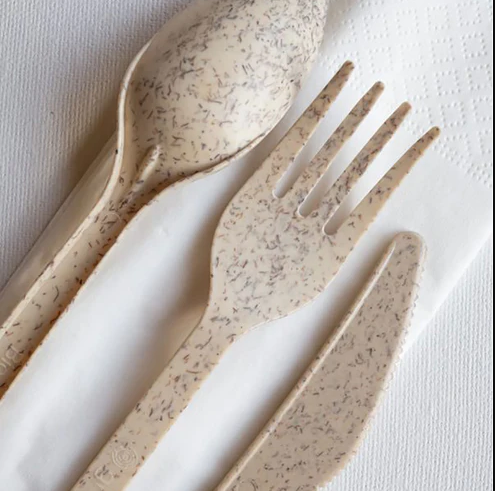 [4CMP200] GP Combo 4: Natural Agave 1/50 Take Out sleeves, Fork, Spoon, Knife and Napkin