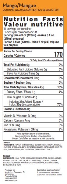 Fruit Smoothie Mixes 46oz 1/6