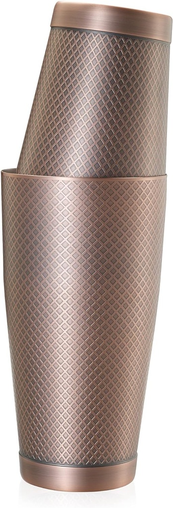 Diamond Lattice Shaker Set, Antique Copper