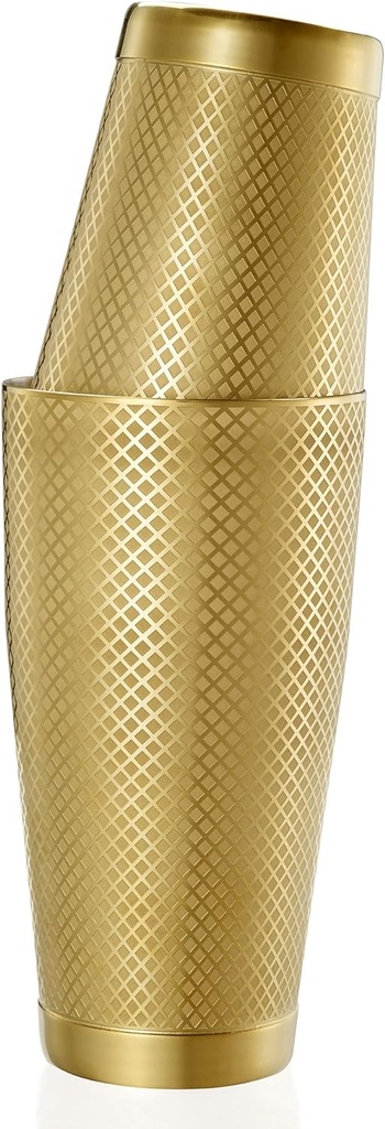 Diamond Lattice Shaker Set, Gold Plated
