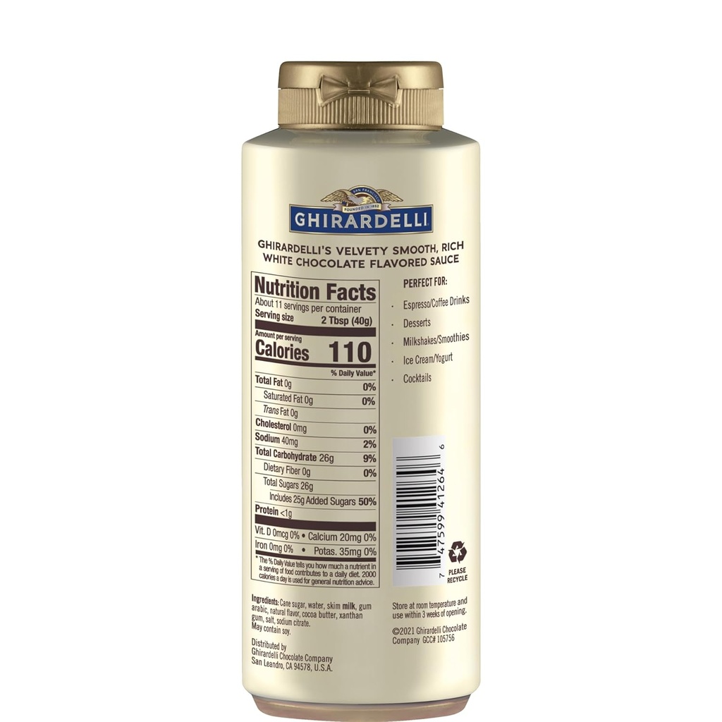 White Chocolate Sauce 17oz
