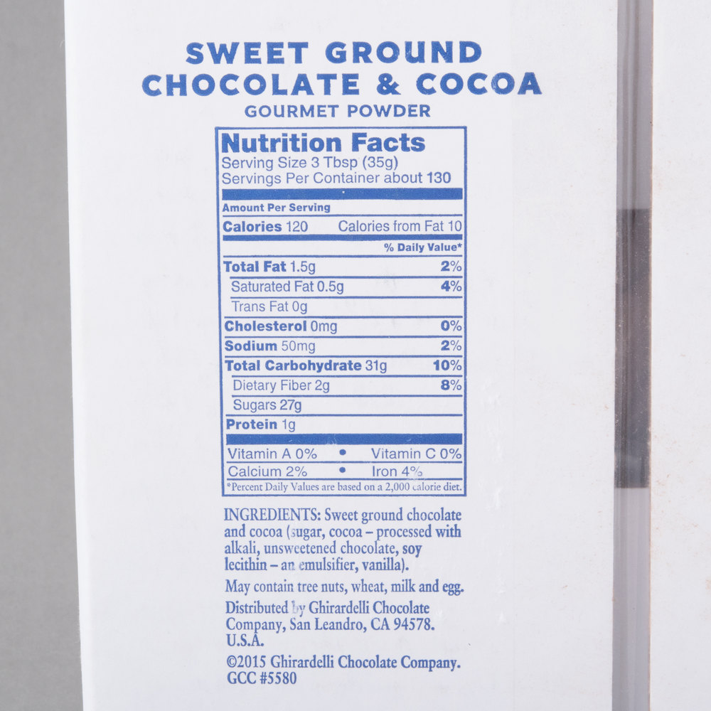 GHR Sweet Ground Chocolate and Cocoa 10lb