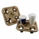 Pupl Paper 4 Cup Carrier Brown 1/50