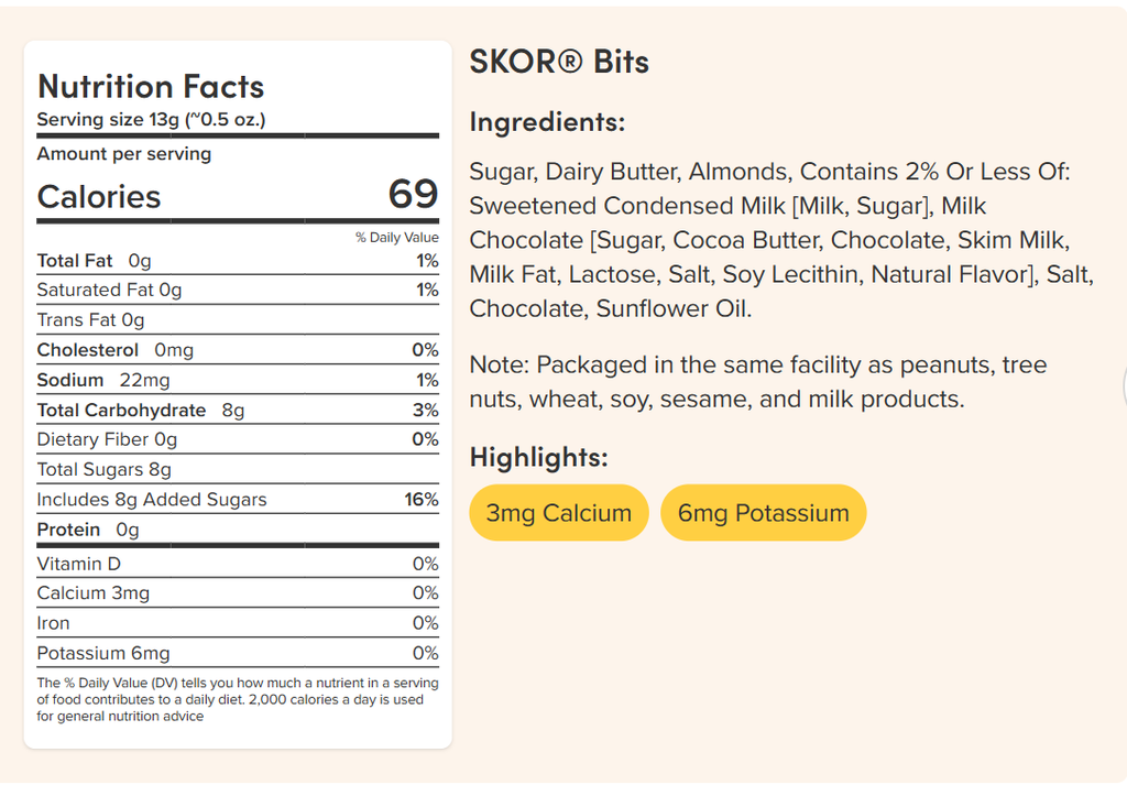 SKOR Bits 1 lb Bag