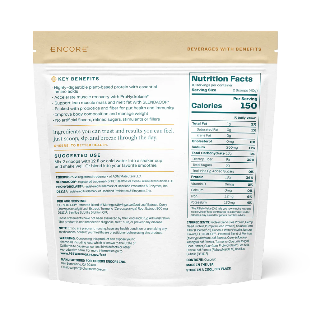 ENCORE Build Vanilla Protein 400g  