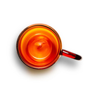 Heart Double- Wall Glass Mug (8oz) Amber Set of 2