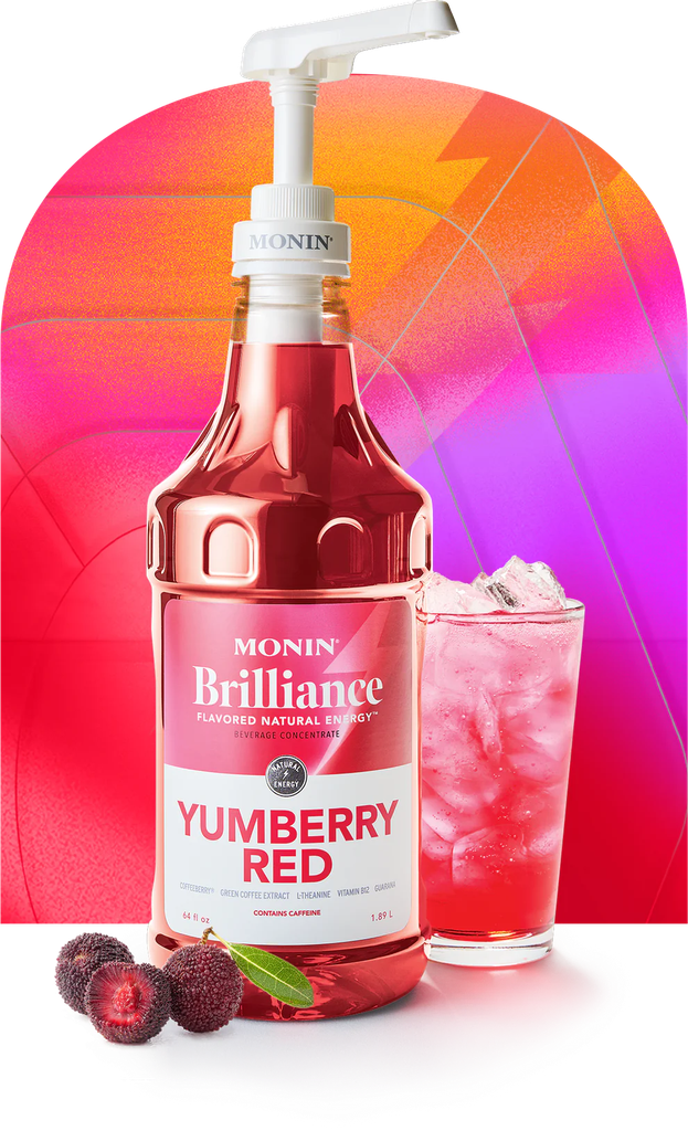 MONIN Brilliance Yumberry Red Natural Energy 64oz 