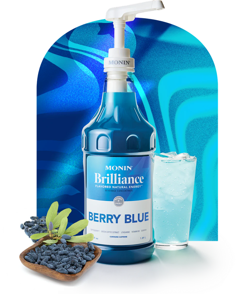 MONIN Brilliance Berry Blue Natural Energy 64oz
