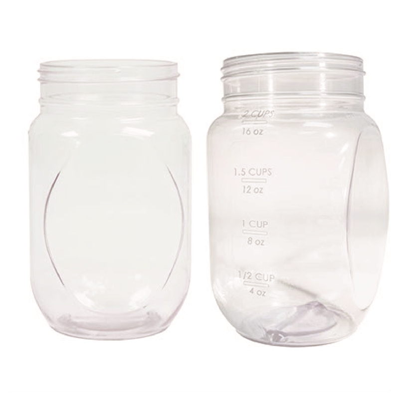 Plastic Measured Mason Jar Blank