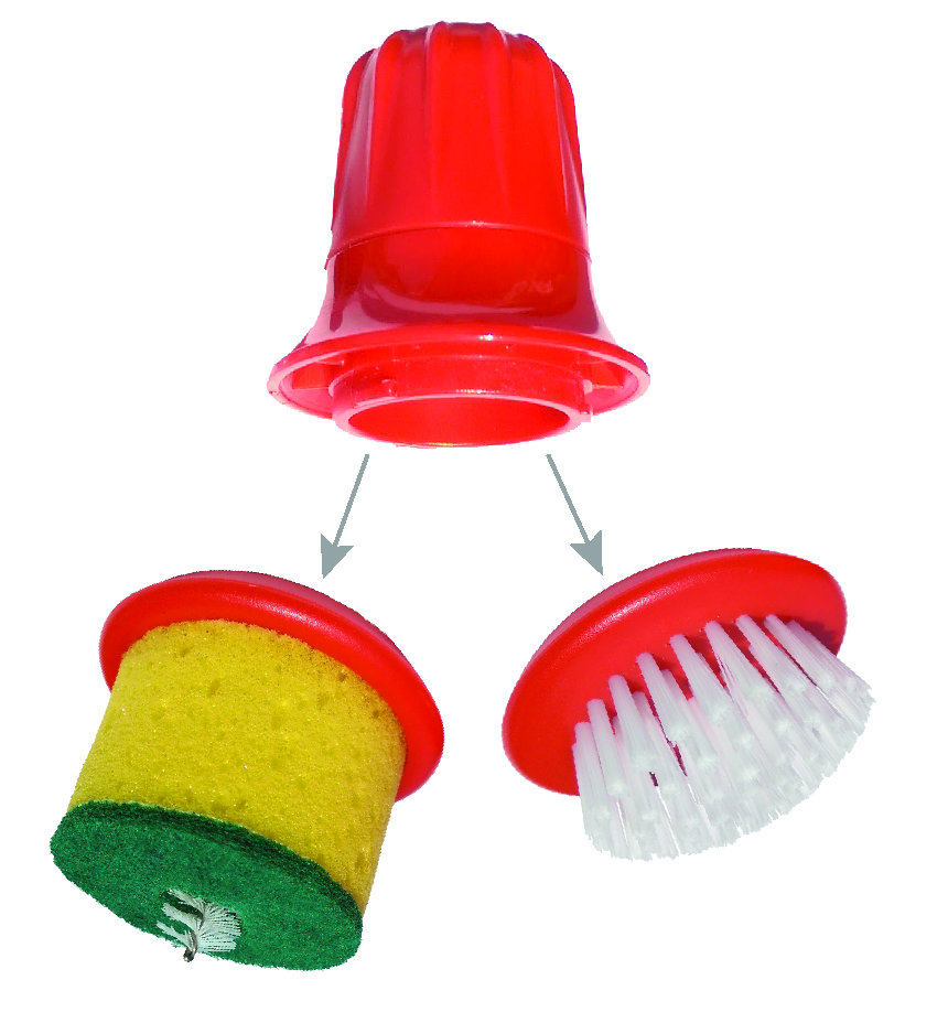 Scrubz Cleaning Sponge And Bristle Brush