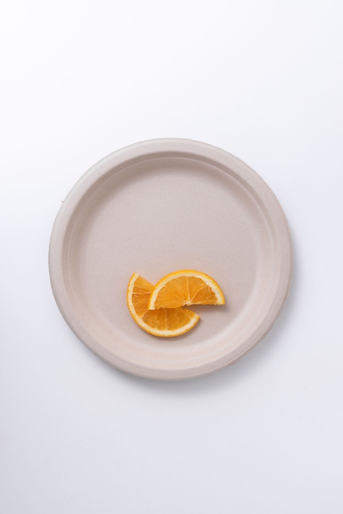 9" Round Plate 1/125 - Sugarcane Bagasse