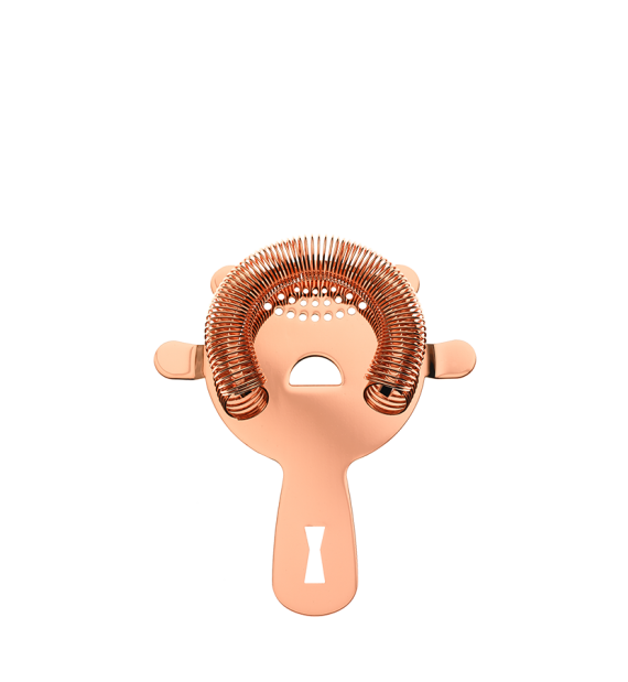 Heavy Duty 4 Prong Spring Bar Strainer Copper Plated