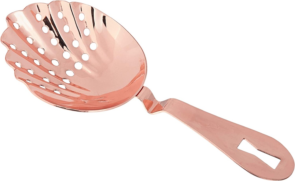 Scalloped Julep Strainer Copper