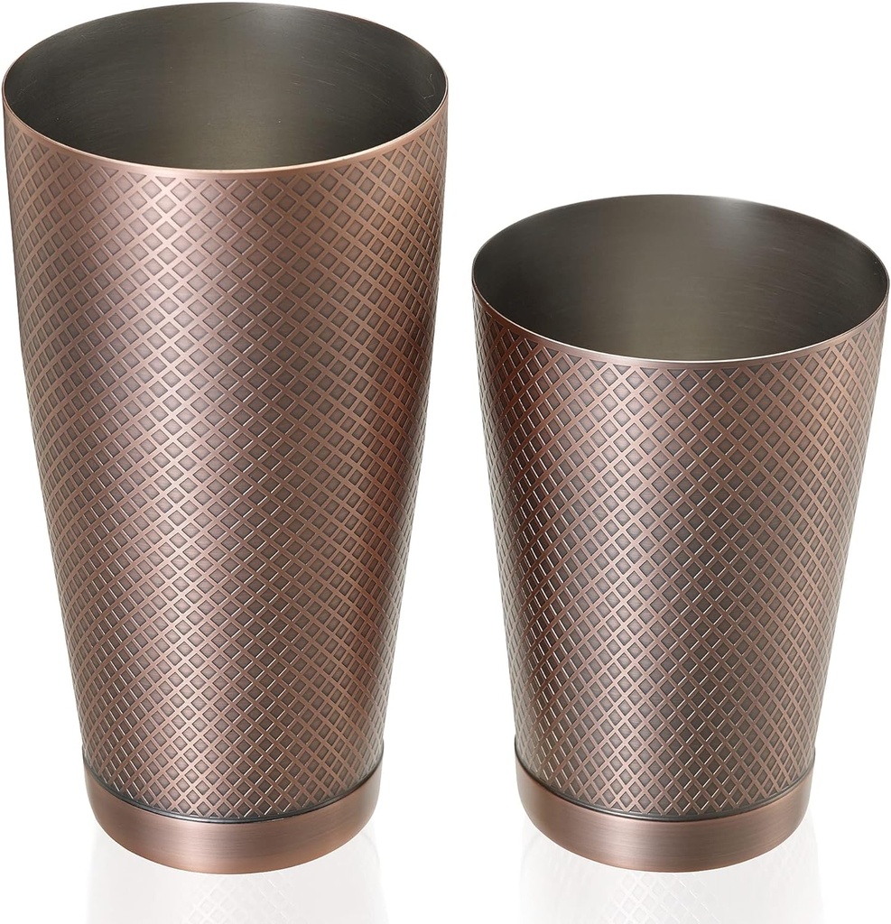 Diamond Lattice Shaker Set, Antique Copper
