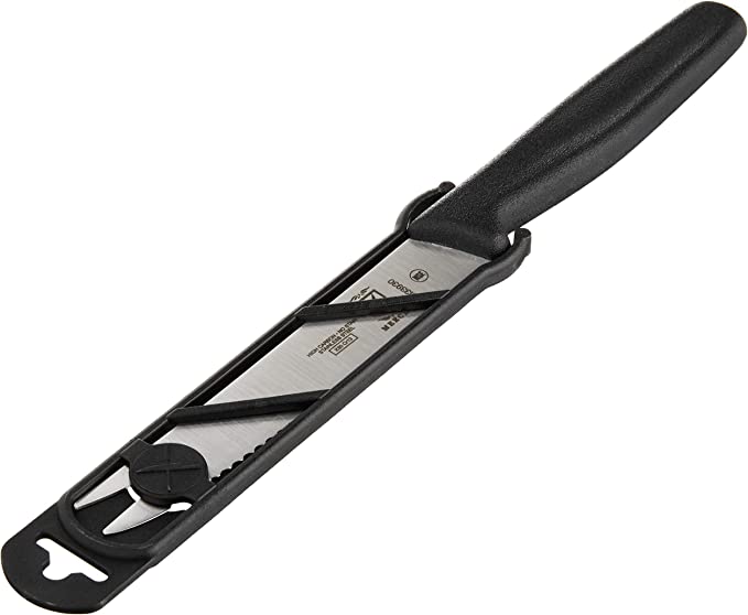 4 1/4" Bar Knife, 2 Tine End, Wavy Edge