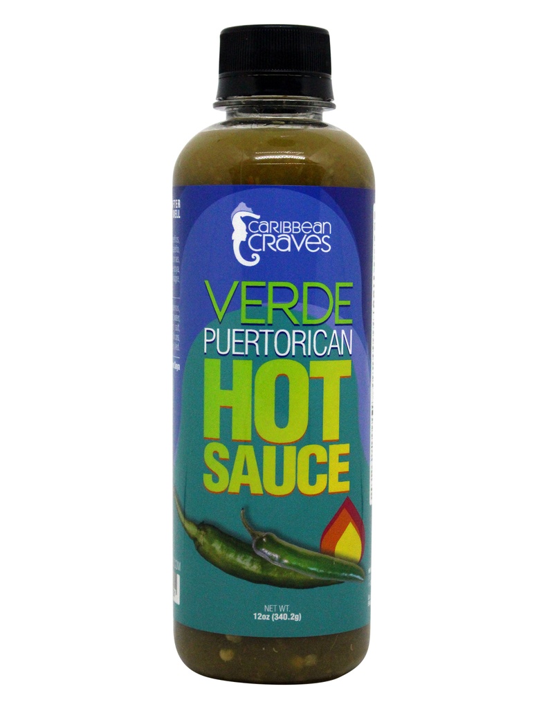 Caribbean Craves Puerto Rican Verde Hot Sauce 12 oz