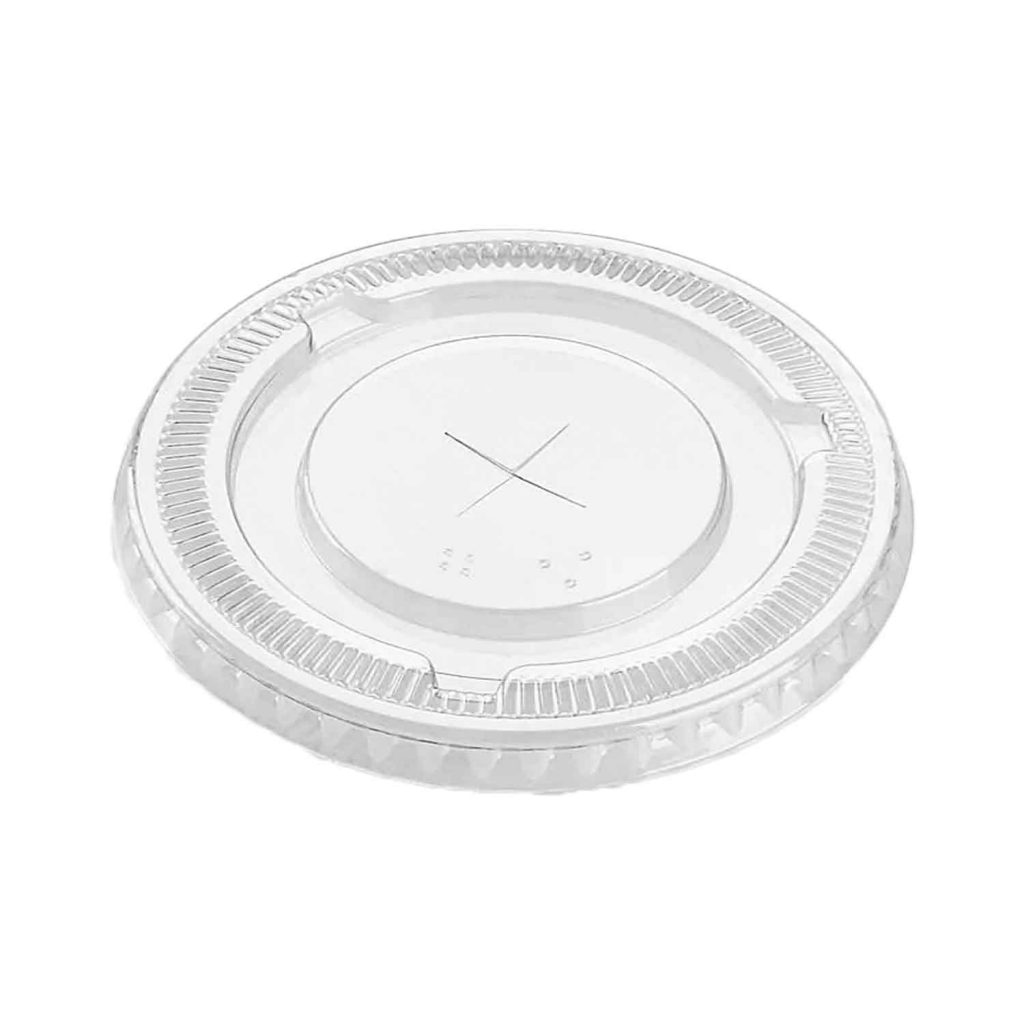 Pet Flat Clear Lid w/Slot 32oz 1/100