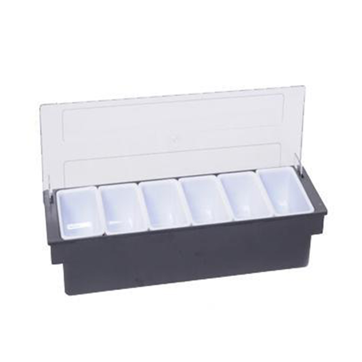 Black Condiment w/6-1 Pints &amp; Area for Ice