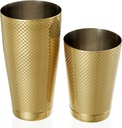 Diamond Lattice Shaker Set, Gold Plated
