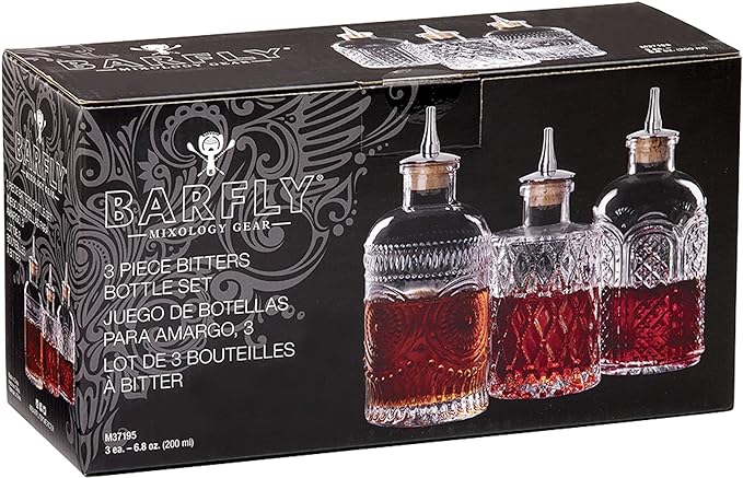 Retro Design Bitters Bottle Set of 3