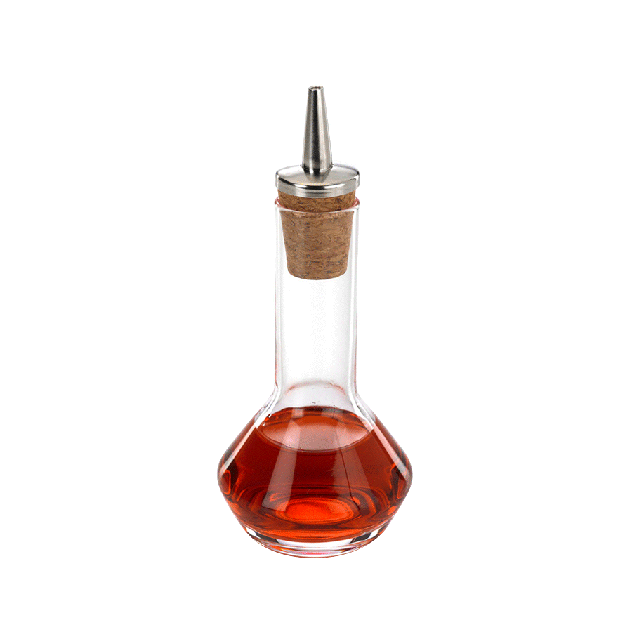 Glass Bitters Bottle Classic Design 1.7 oz