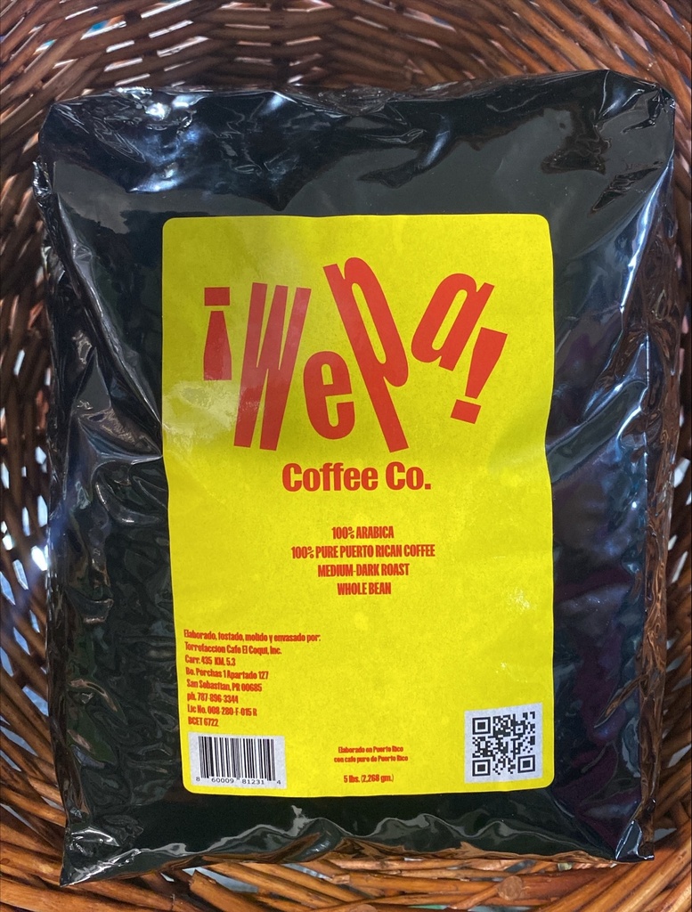 ¡Wepa! Original Whole Bean 5lbs