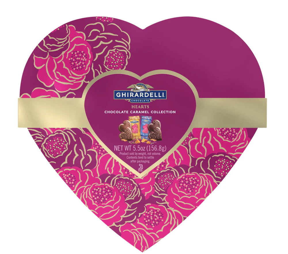 GHR Assortment Milk Chocolate LG Hearts Box 5.5oz