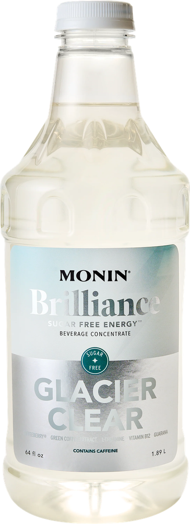 MONIN Brilliance Sugar Free Glacier Clear Natural Energy 64oz     