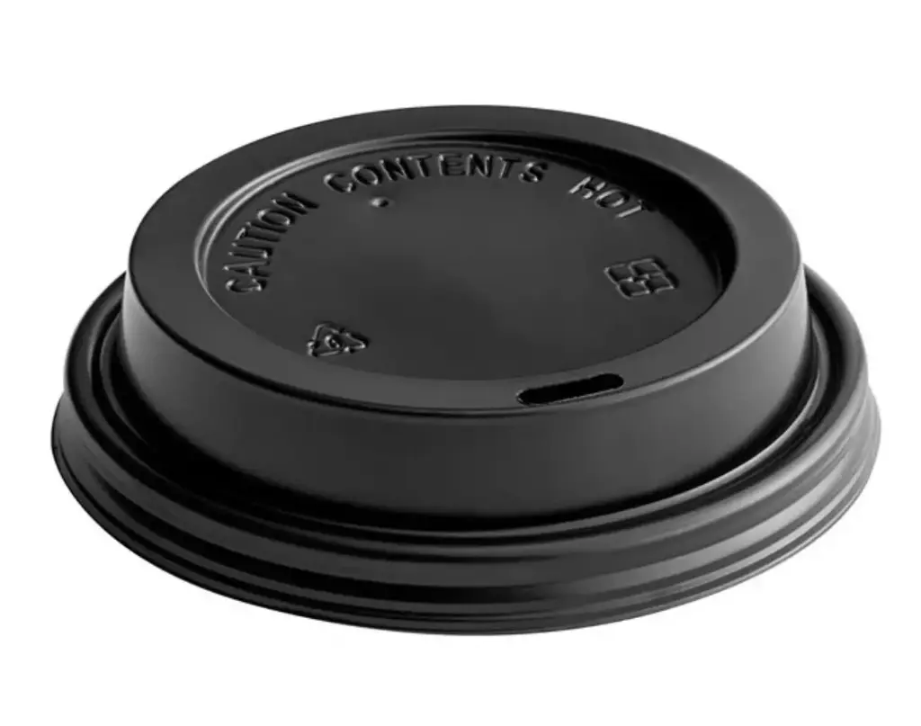 PC 12oz Black Sipper Dome Lid 1/50