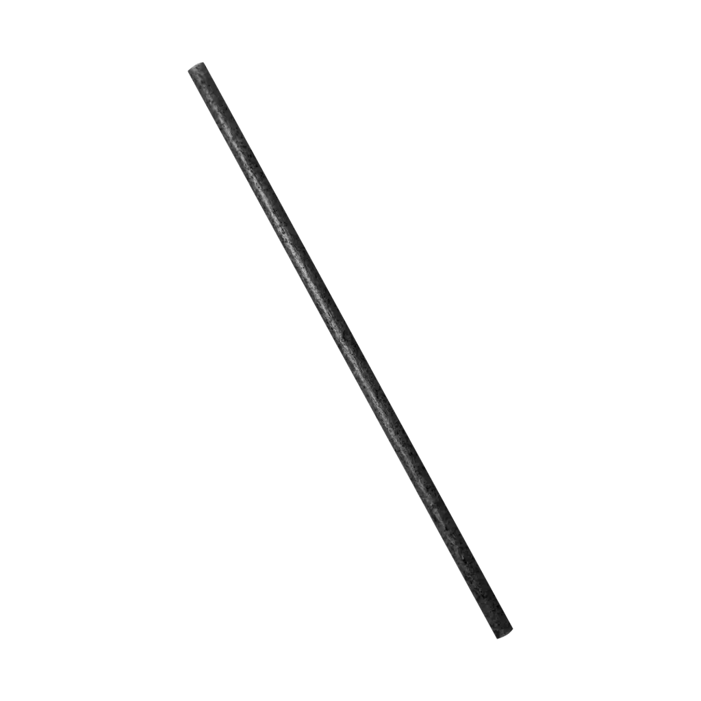 MA Standard Black Agave Straws Unwrapped 15cm=6"long, 6mm (Cocktail) - 1/500
