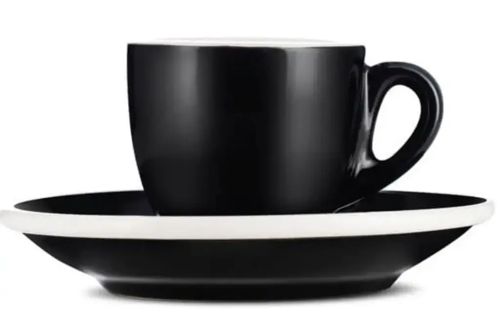 Porcelain Espresso Cup & Saucer - Black (2oz/70ml)  